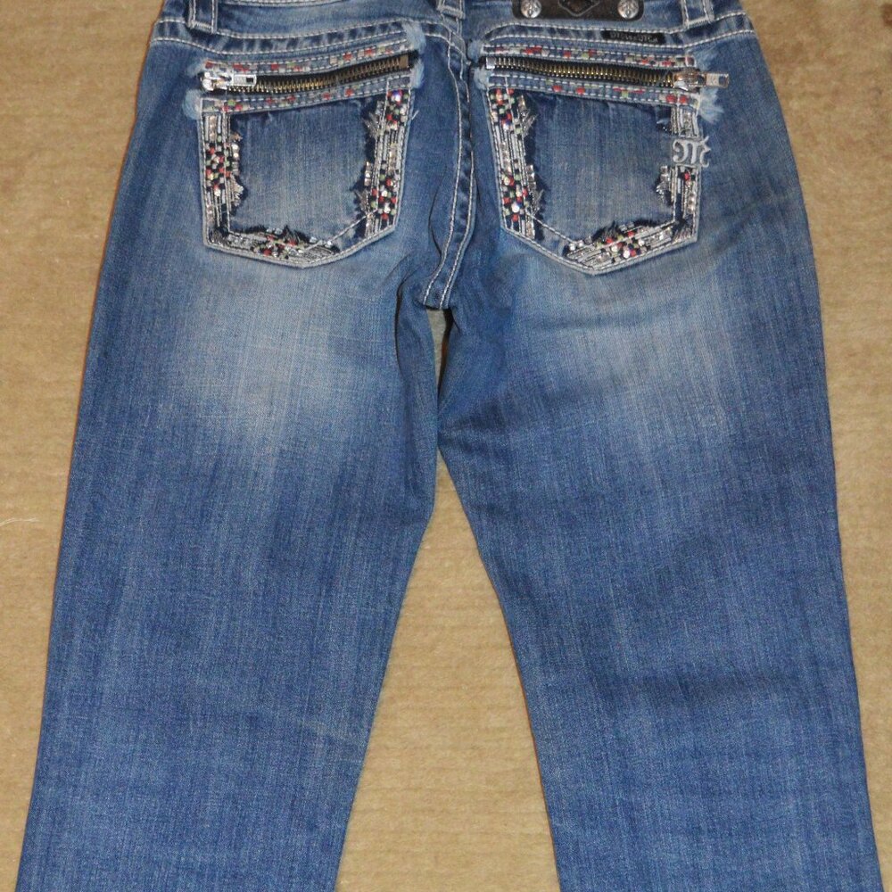 Miss Me women's 27 jean capris rhinestones